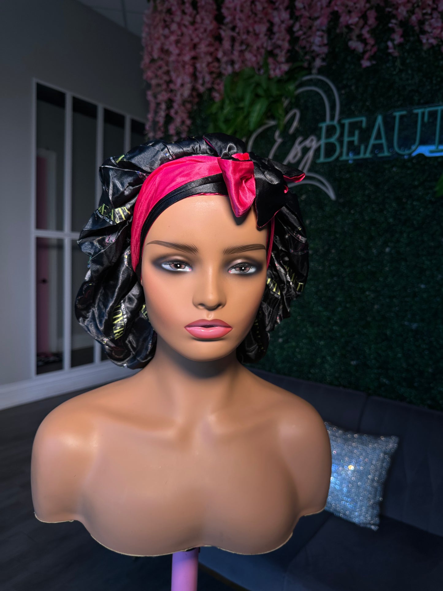 NEW Satin Tie Bonnet